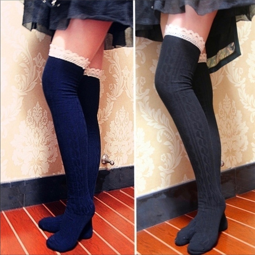 Adorable over the knee boot socks!